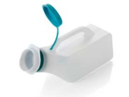 Hospital Style Male Urinal with Handle