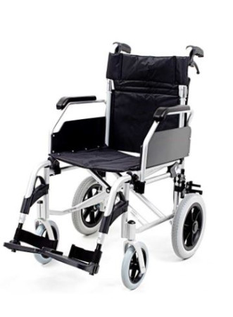 Wheelchair Transit 17" Seat Fixed Leg Rest/Arms