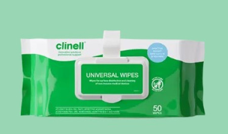 Clinell Universal Wipe Clip Pack 50 x 24