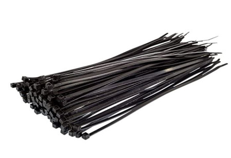 Cable Ties 300mm Long 4.8mm Thick Black x 100