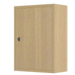 Lockable Wall Cabinet In Oak H446 x W330 x D250